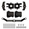 Brass Steering Block Caster Block Axle Cover Steering Link Black Accessories for TRAXS RTX4M RTX-4M 1/18 - (Color: Black) view 2