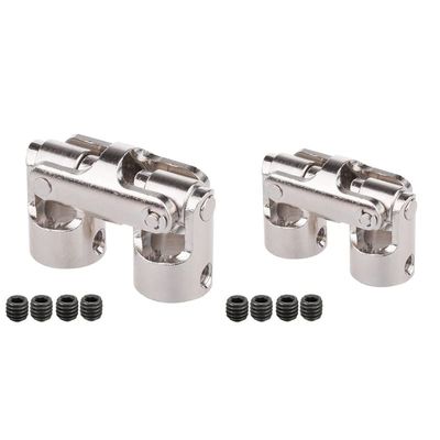 2Set Rc Double Universal Joint Cardan Joint Gimbal Couplings with Screw,8X8mm & 5X5mm