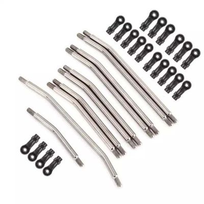10PCS Metal Linkage with Plastic Link Rod End 313mm Wheelbase for 1/10 RC Crawler Axial SCX10 II 90046 Upgrade Part - (Color: 313mm)