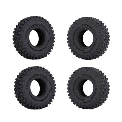4PCS 1.0inch Rubber Rocks Tyres Wheel Tires for 1/18 1/24 RC Crawler SCX24 90081