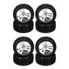 8PCS Wheels Tires Tyre A959-01 for WTY A959 A959-B A959-A 1/18 RC Car Spare Parts Accessories - (Color: Lemon Yellow) view 1