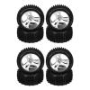 8PCS Wheels Tires Tyre A959-01 for WTY A959 A959-B A959-A 1/18 RC Car Spare Parts Accessories - (Color: Lemon Yellow) view 2