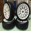 1/8 Scale Rally On Road Race Off Road Wheels and Tires Hex 17mm for Xray, HB, Mugen, Serpert Team C Redcat Riverhobby HSP Hobao - (Color: 4pcs The Same) view 2