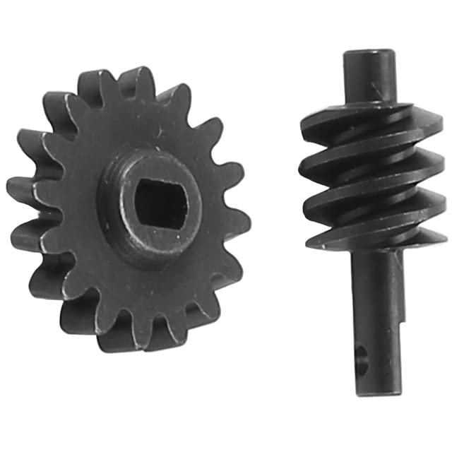 16T Steel Gears Overdrive OD Differential Gears for Axial SCX24 Gladiator JLU Bronco C10 Deadbolt 1/24 RC Car Upgrades| | - - (Color: Black)