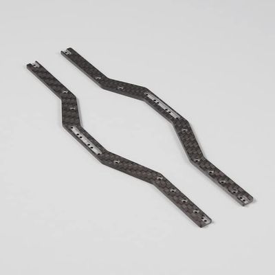 1/24 RC Crawler Car Upgrade Parts Carbon Fiber Extension Chassis Frame Rails for Axial SCX24 90081 AXI00001 AXI00002 - (Color: 2PCS)