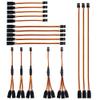 18Pcs 3-Pin JR Servo Extension Cable,1 JR Male to 2/3 Female JR Y Harness Servo Cable & 3.93" 5.9" 11.8" JR Extension Wire view 1