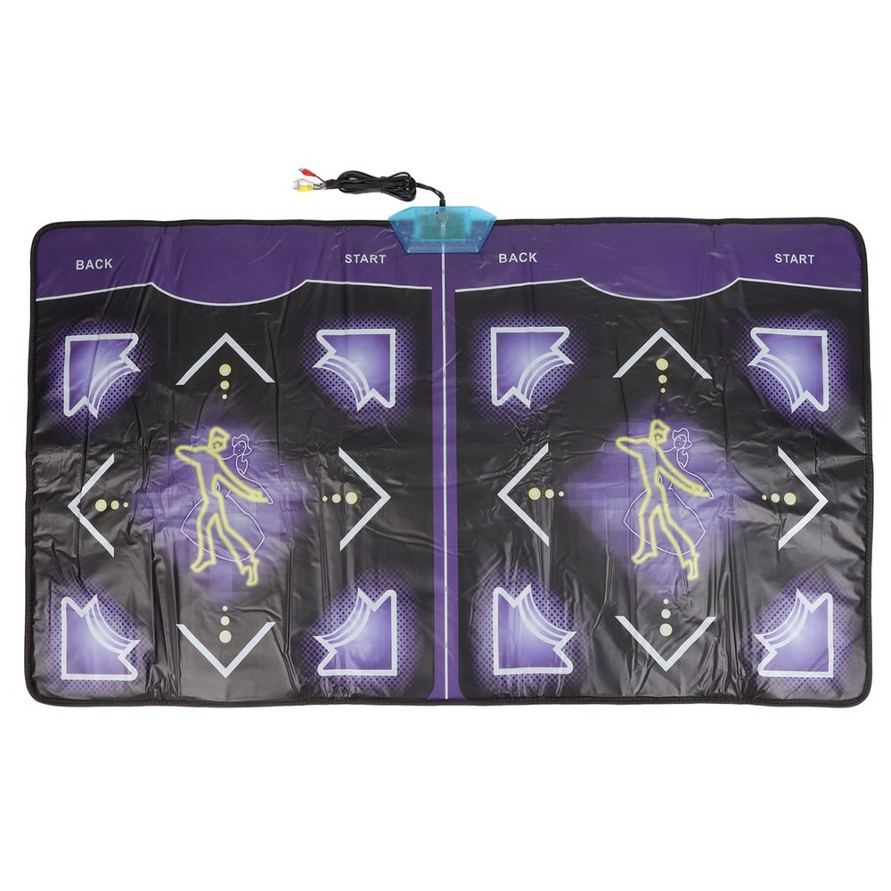 Dance Mat, Double Dancing Pad with Handle, Includes 100 Dance Songs, 60 Games, with a 512MB Memory Card, for Children and Adults for Home Use