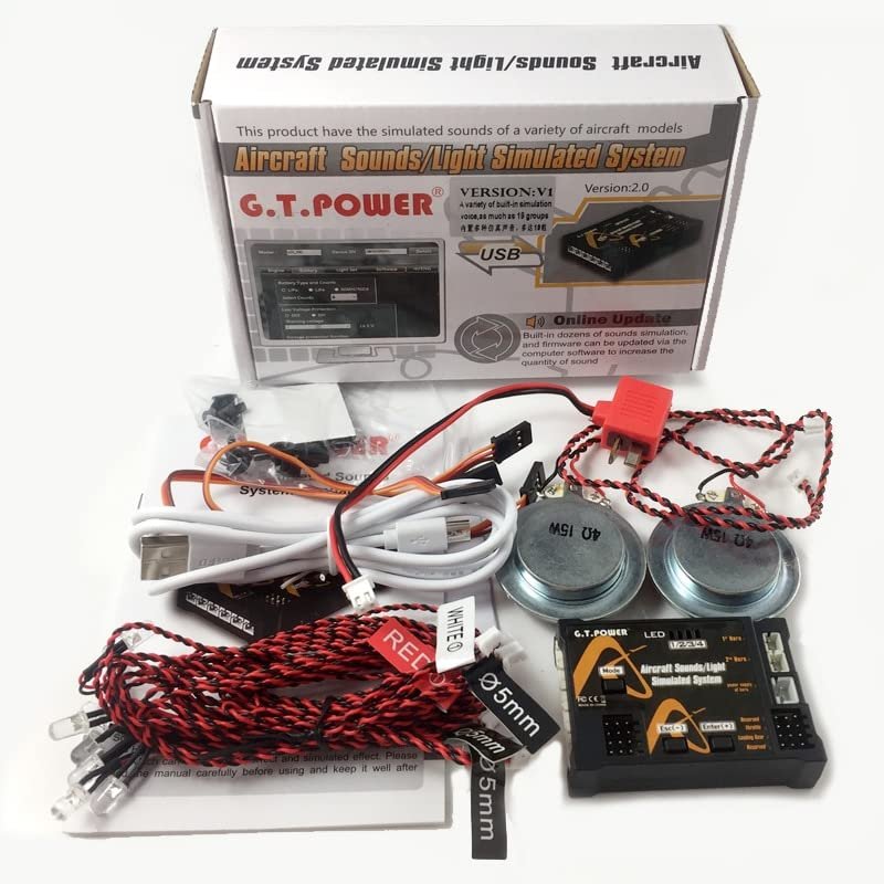 G.t.Power Aircraft Simulated Sounds Light System V1 for Rc Airplane - Parts & Accs -