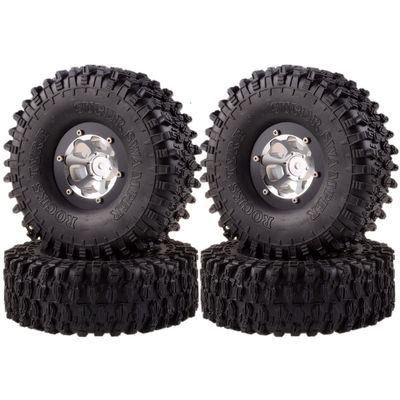 4PCS 1.9" Wheel/Rim & 120MM Super Swamper Tyre 1:10 for RC 1/10 Rock Crawler 1061-7037