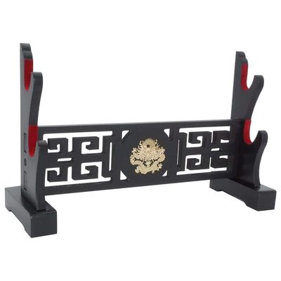 Padded Sword Stand Display Velvet Protect Sword Rack for Katana Genji Japanese Templar Sword Stand -Dragon - (Color: Black, CN)