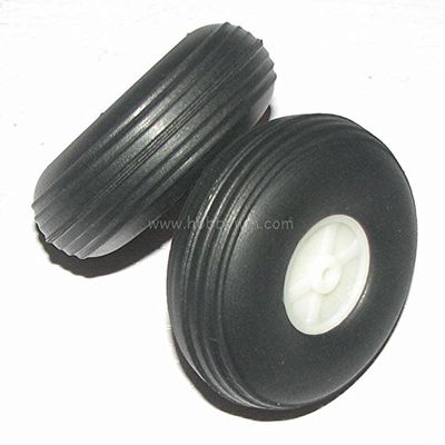 D101.6*Dia 5.1*H31mm Ultra Light High Flexibility Rubber PU Wheel & Plastic Hub RC Scale Model Airplane Landing Gear Parts