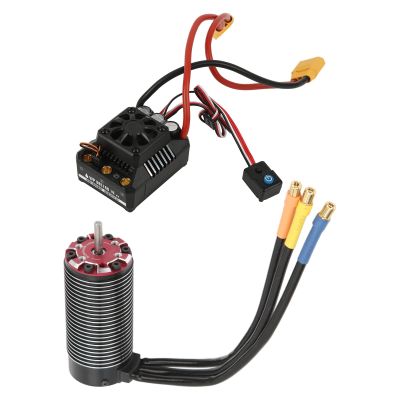 Brushless Motor ESC Combo Set, 1450KV Brushless Motor MAX6 160A 8S ESC Combo Set for 1/7 1/8 Series 6S RC Car