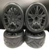 1:8 Scale Black Rims 1/8 on Road Buggy tire Set for HB 8SC TLR/H9 Serpent 811 Louise 2pcs view 1