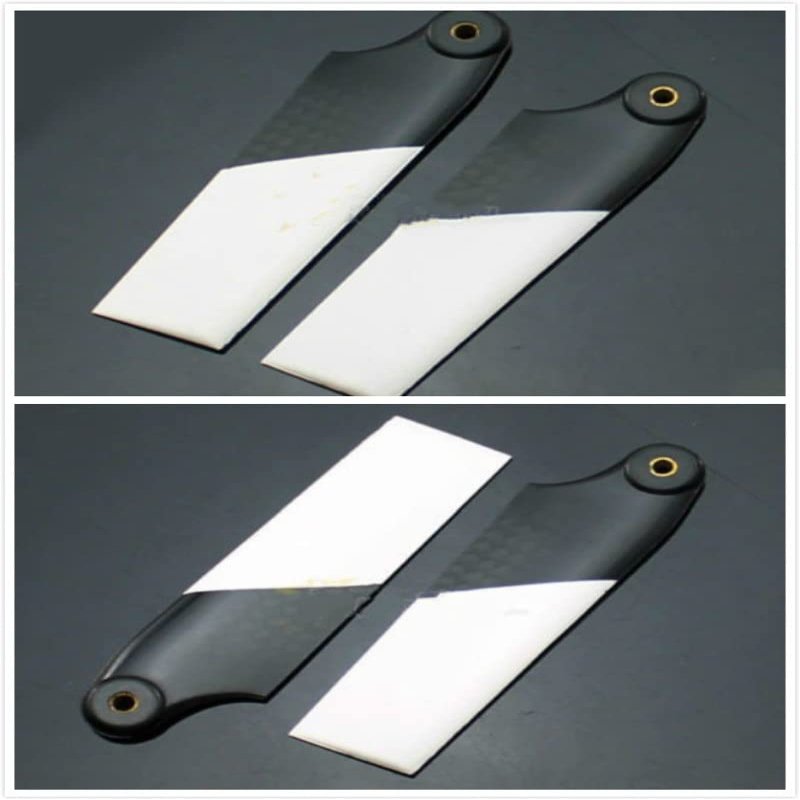 2Pairs Tarot 76mm Carbon Fiber Tail Blade for Align trex 500 RC Helicopter