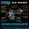HyperBlasters M4 Wasp Gel Ball Blaster with 1000 Round Capacity Ammo Drum  Splatter Ball Blaster Includes 50,000 Planet Friendly and No- Stain Beads- Fun and Exciting Electric Orby Blaster view 4