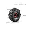 118mm Metal 1.9 Beadlock Wheel Rim Tire Set for 1/10 RC Crawler Car Axial SCX10 Wraith RR10 Capra TRAXS RTX4 Redcat view 2