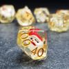 Sage's Portal Familiars and Reagents Resin DND Dice Set Polyhedral Dice Set for Dungeons and Dragons RPG Tabletop TTRPG (Jolly Santa) view 4