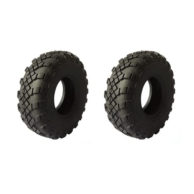 2pcs Rubber Tires 1.9 Inches Car for 1/10 1/14 Crawler RC Truck Trailer Tipper Military Card Pallet Electric Car DIY Parts Toys - (Color: 2pcs)