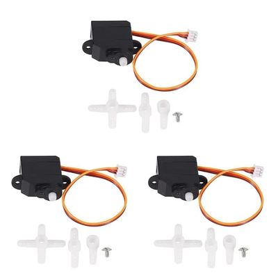 3X 2G Digital Servo 2.2G Servo for Micro-Model Airplanes Cars Trucks Orlandoo Hunter Upgrade Parts Universal - (Color: Black)