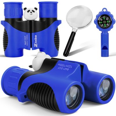 Binoculars for Kids, Toys for 3-12 Year Old Girls and Boys, Bird Watching Hiking 4 5 6 7 8 9 Year Old Girl Boy Christmas Birthday Gifts, Outdoor Toys for Kid Set with Magnifying Glass & Compass