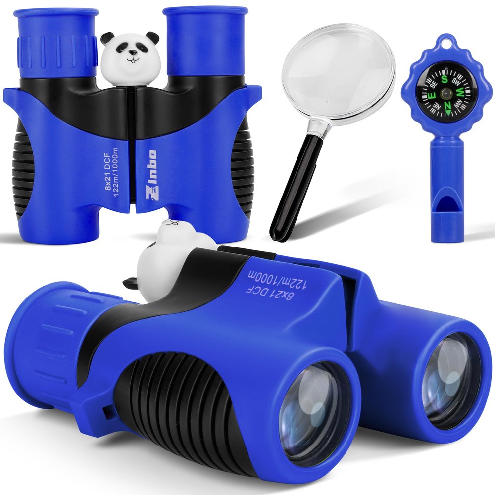 Binoculars for Kids, Toys for 3-12 Year Old Girls and Boys, Bird Watching Hiking 4 5 6 7 8 9 Year Old Girl Boy Christmas Birthday Gifts, Outdoor Toys for Kid Set with Magnifying Glass & Compass