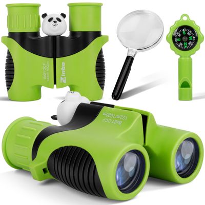 Binoculars for Kids, Toys for 3-12 Year Old Girls and Boys, Bird Watching Hiking 4 5 6 7 8 9 Year Old Girl Boy Christmas Birthday Gifts, Outdoor Toys for Kid Set with Magnifying Glass & Compass