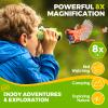 Binoculars for Kids, Toys for 3-12 Year Old Girls and Boys, Bird Watching Hiking 4 5 6 7 8 9 Year Old Girl Boy Christmas Birthday Gifts, Outdoor Toys for Kid Set with Magnifying Glass & Compass view 2