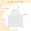 IAGBIBUI 12 Pack Kids Aprons Bulk with 2 Pockets Adjustable Chef Art Apron Kids Painting Aprons for Cooking Baking Crafting Grilling for Boys Girls Age 6-13 Years(White) view 2