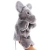 Mouse Hand Puppets Plush Animal Toys for Kids Imaginative Pretend Play Storytelling Gray view 2