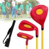 BEESOM Golf Clubs Set for Kids, Junior Kids Right Hand Golf Clubs Set, Kids Outdoor Sports, Age 2-5, Children's Boys Girls Practice Pole with Golf Club Carry Bag,Red-4-5yearsold view 1