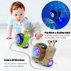 Tipmant Baby Toddler Electric Snail Toy Cute Electronic Animal Crawl, Play Music, Luminous Light Kids Birthday (Brown) view 2