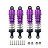 Aluminum Front&Rear shock absorbers for Wltoys 124019 124018 124017 124016 144002 144001 RC car upgrade parts 4pcs/setPurple view 2