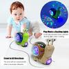 Tipmant Baby Toddler Electric Snail Toy Cute Electronic Animal Crawl, Play Music, Luminous Light Kids Birthday (Green) view 2