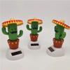 Surakey Solar Dancing Cactus Toy Auto Cute Shaking Green Cactus Plant Figure Dashboard Solar Powered Swinging Animated Dancer Ornament for Car Office Desk Home Decor view 2