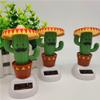 Surakey Solar Dancing Cactus Toy Auto Cute Shaking Green Cactus Plant Figure Dashboard Solar Powered Swinging Animated Dancer Ornament for Car Office Desk Home Decor view 3