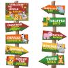 Hooqict 20 Pieces Safari Party Sign for Welcome to Jungle Safari Theme Party Decorations Directional Signs Classroom Wild Animal Birthday Party Decorations Zoo Party Supplies view 1