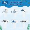 WERNNSAI 36 PCS Shark Cupcake Toppers - Shark Cake Toppers Ocean Birthday Party Decorations Summer Cake Toppers Under The Sea Cake Decors for Kids Ocean Baby Shower Party Supplies view 4