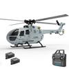 C186 Remote Control Helicopter for Adults 14y+ Beginner Expert Single Rotor Aileronless BO-105 Like-Real RC Aircraft Model Air Pressure Hover Aerobatic Flight 6-Axis Gyroscope (Grey 2 Batteries) view 1