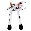 CICITOYWO Funny Plush Animal Hat Ear Moving Jumping Cow Cap for Kids Adults Cosplay Gift (Black and White) view 1
