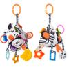 TUMAMA High Contrast Baby Toys, Black and White Infant Toys 0-3 Months for Newborn, Soft Sensory Rattles Toys with Teether for Toddlers view 1