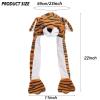 CICITOYWO Funny Plush Animal Hat Ear Moving Jumping Tiger Cap for Kids Adults Gift (Brown) view 3