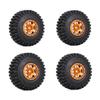 4PCS Wheel Rims Tires Set for Axial Scx24 Tires and Wheels 1in 52x18mm - (Color: Gold) view 1