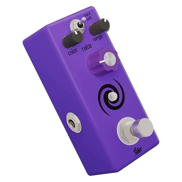 ISET Analog Galaxy Flanger Pedal for Electric Guitar Bass True Bypass - (Color: Purple)