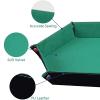 4 Pieces Dice Tray Hexagon Dice Rolling Holder Folding Leather Dice Trays Storage Box for Dice Games Like RPGTable Games - (Color: as Shown, CN) view 3