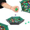 4 Pieces Dice Tray Hexagon Dice Rolling Holder Folding Leather Dice Trays Storage Box for Dice Games Like RPGTable Games - (Color: as Shown, CN) view 4