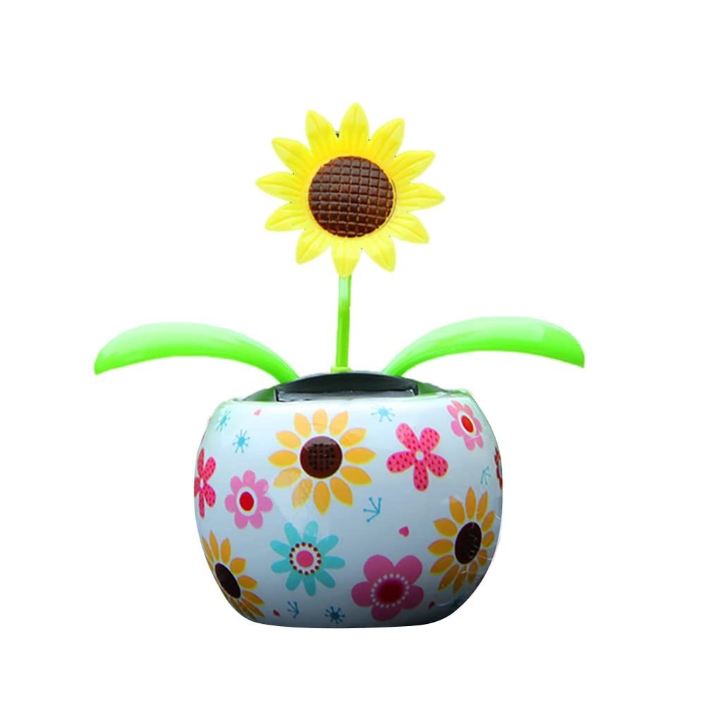 Katutude Solar Dancing Flowers for Car Dashboard, Solar Dancing Toys Sunflower Car Dashboard Decoration Window Sill Desktop Ornament - No Batteries Required