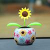 Katutude Solar Dancing Flowers for Car Dashboard, Solar Dancing Toys Sunflower Car Dashboard Decoration Window Sill Desktop Ornament - No Batteries Required view 4