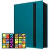 2026Trading Card Binder 9 Pocket, Premium Sports Collection Binder Game Cards Book with Sleeves Side Loading, Anti-open Strap Double Sided Waterproof 360 Card Folder view 1