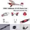 FMS 1400mm J3 Cub Piper V3 Parts List Propeller Cowl Motor Shaft Mount Board Landing Gear ESC RC Airplane Model Plane Aircraft - (Color: Screw Set) view 2