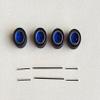 1Set 1/64 Scale Alloy Car Model 11mm Size Wheels + Rubber Tires + Modified Axles for 1:64 Matchbox/Domeka/HW Model Cars - (Color: 5 Spoke Blue) view 1